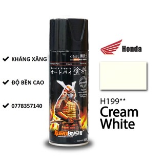H199 sơn xịt samurai màu trắng kem