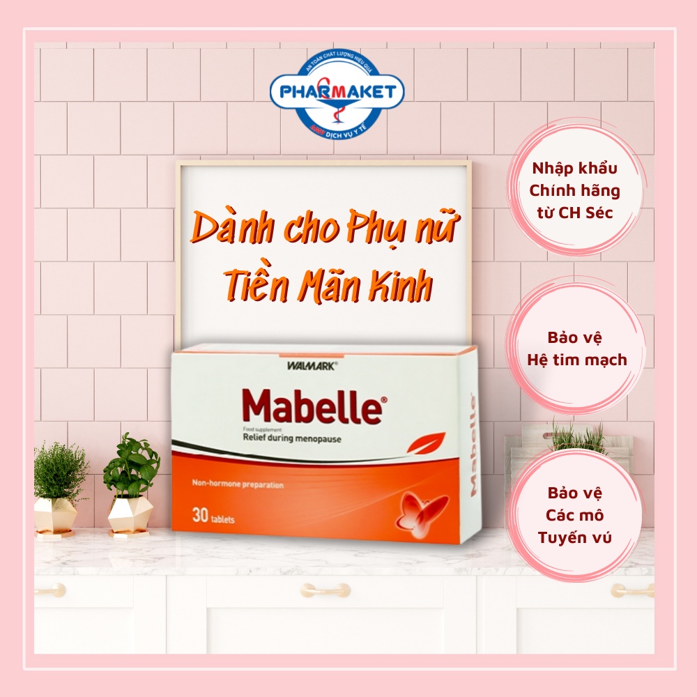Thực Phẩm Bảo Vệ Sức Khỏe Mabelle | Dành Cho Phụ Nữ| Giảm triệu chứng Tiền Mãn Kinh | Chính hãng Châu Âu (CH Séc)