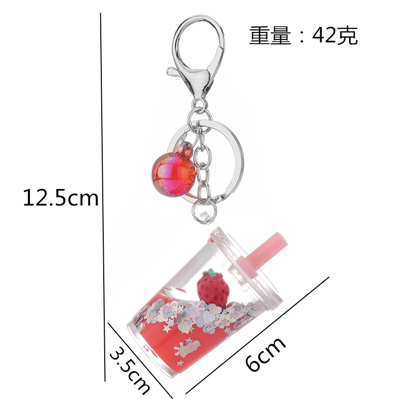 Móc khóa trà sữa,hoat hình dễ thương,màu sắc phong phú,không vỡ không phai màu