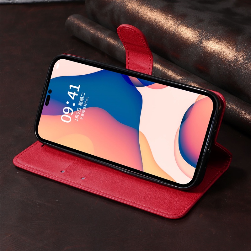 Bao Da Điện Thoại Có Ngăn Đựng Thẻ Cho VIVO Y15 Y21 Y33S Y50 Y51 Y31 Y66 Y69 Y71 Y77 V7 V17 Pro V19 V23E S10