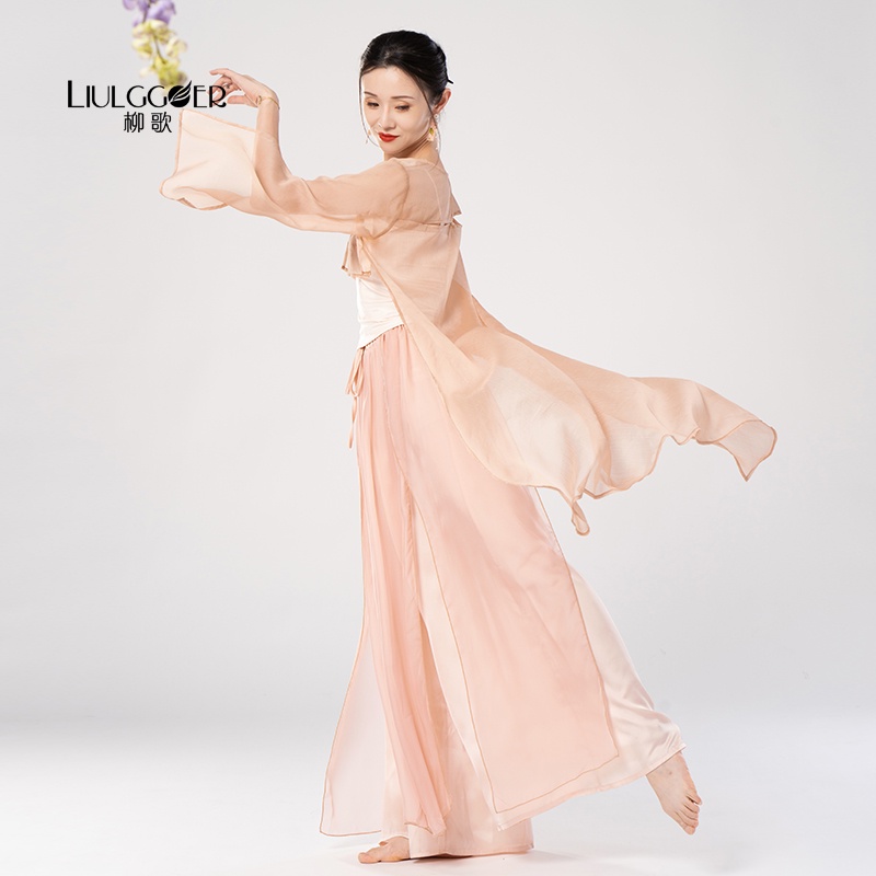 (M &amp; E) Bộ Trang Phục Trình Diễn Múa Cơ Thể Kiểu Hán Phục Trung Hoa Cách Tân Vải Gạc Thanh Lịch