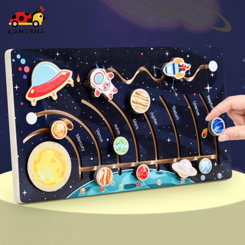 LAHOMIA Đồ chơi xếp hình hành tinh phong cách montessori học tập về khoa học dành cho trẻ em