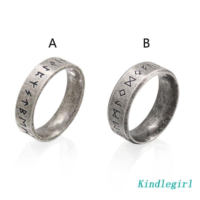 Nhẫn Biểu Tượng KING Viking Bằng Thép Không Gỉ Cho Nam Và Nữ Uni