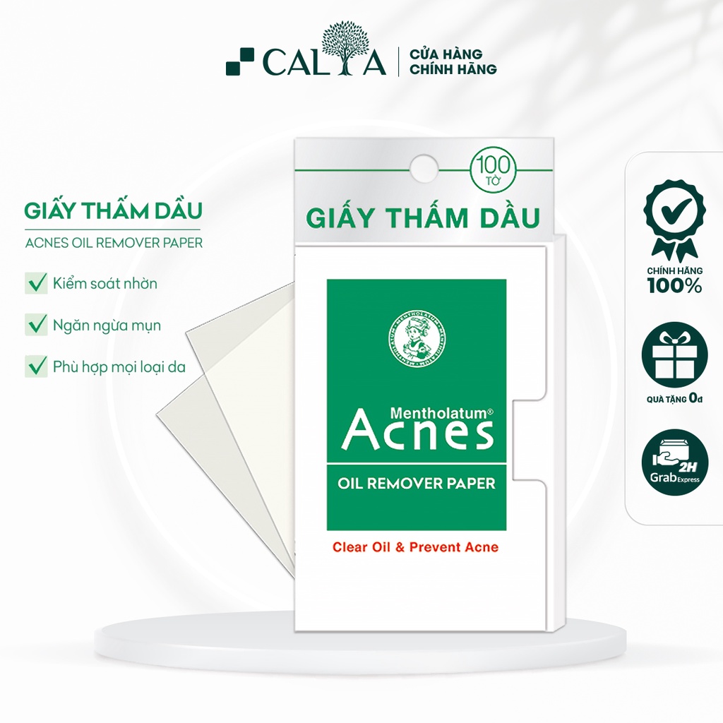 Giấy Thấm Dầu Acnes Thấm Hút Nhanh Dầu Nhờn Thừa Trên Da - Acnes Oil Remover Paper 100 Tờ