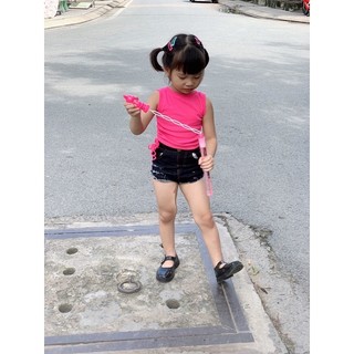 áo ba lỗ rút eo cho bé