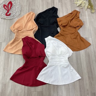 áo lệch vai tay phồng chất đẹp