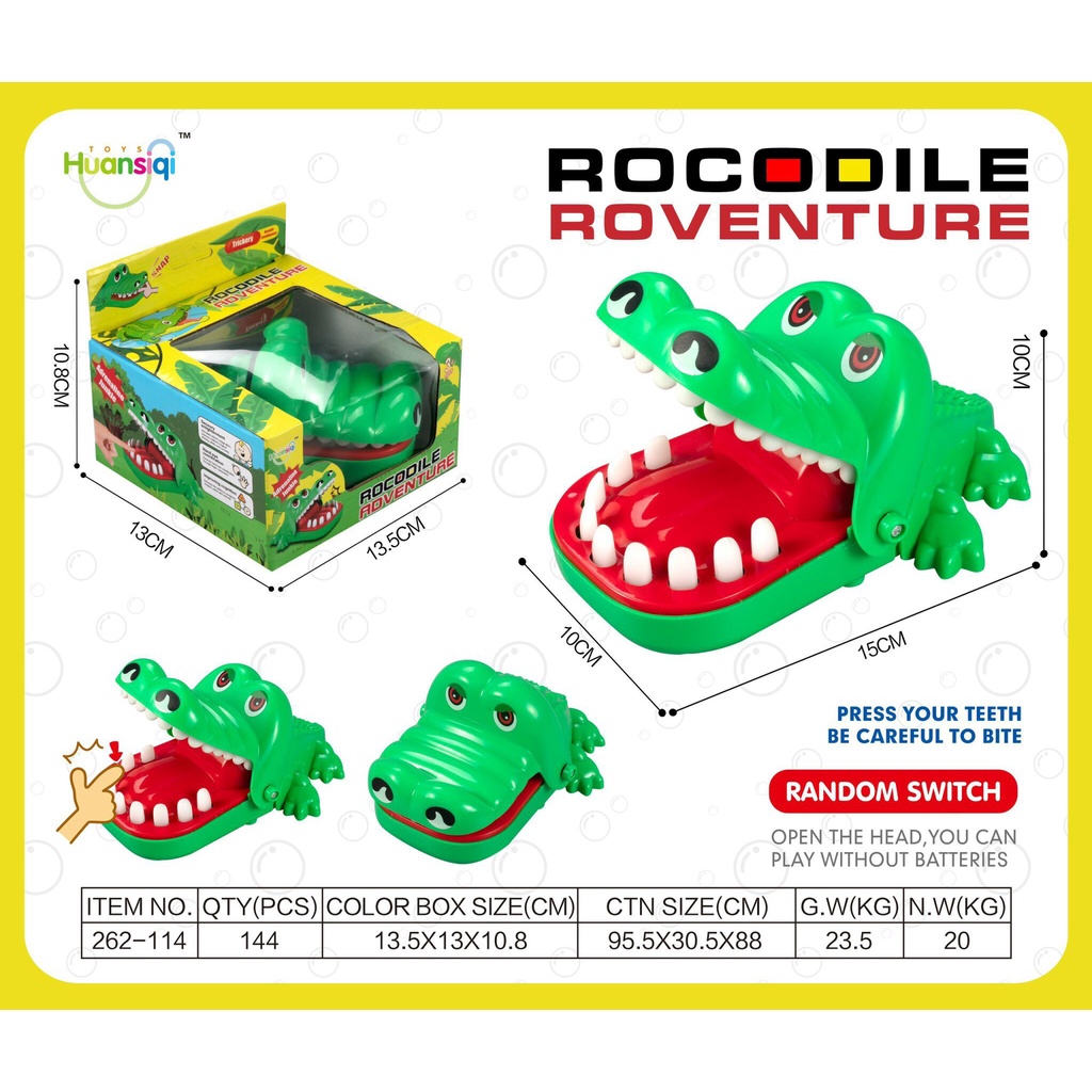 Đồ chơi Cá Sấu cắn tay cho bé - Khám răng Cá Sấu [Loại Lớn]