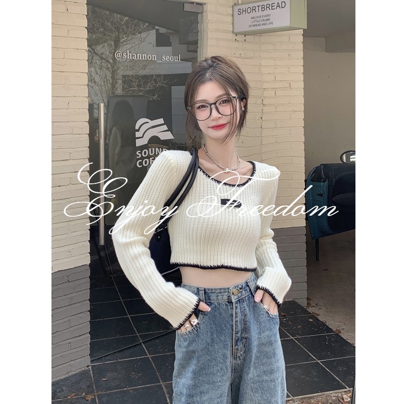 Áo Dệt Kim Phong Cách Thời Trang Hàn Quốc Dành Cho Nữ