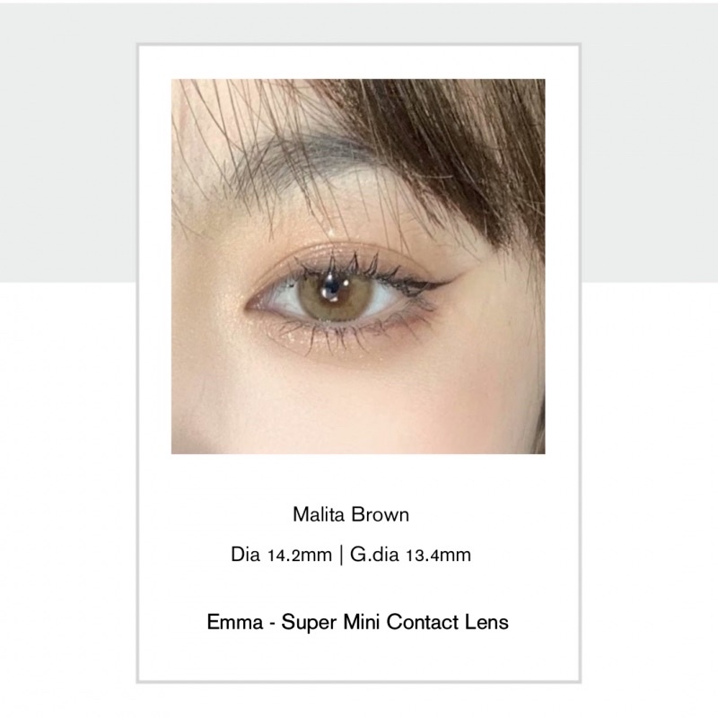 🌟Kính áp tròng Malita brown/siêu tây xinh dùng 1 lần/Trang Emma lens