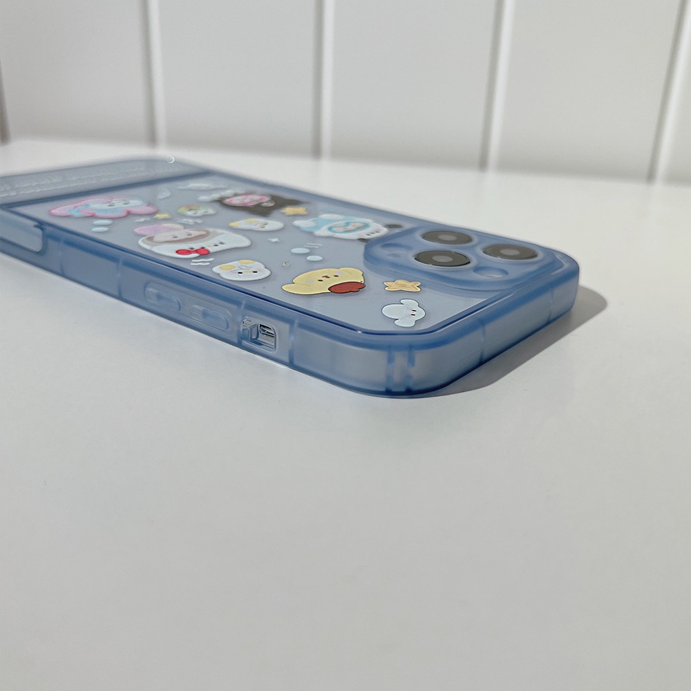 Ốp lưng iphone Sticker Hoạt Hình kèm giá đỡ 13promax/13pro/13/12promax/12pro/12/11promax/11/7plus/8plus - Ina Case