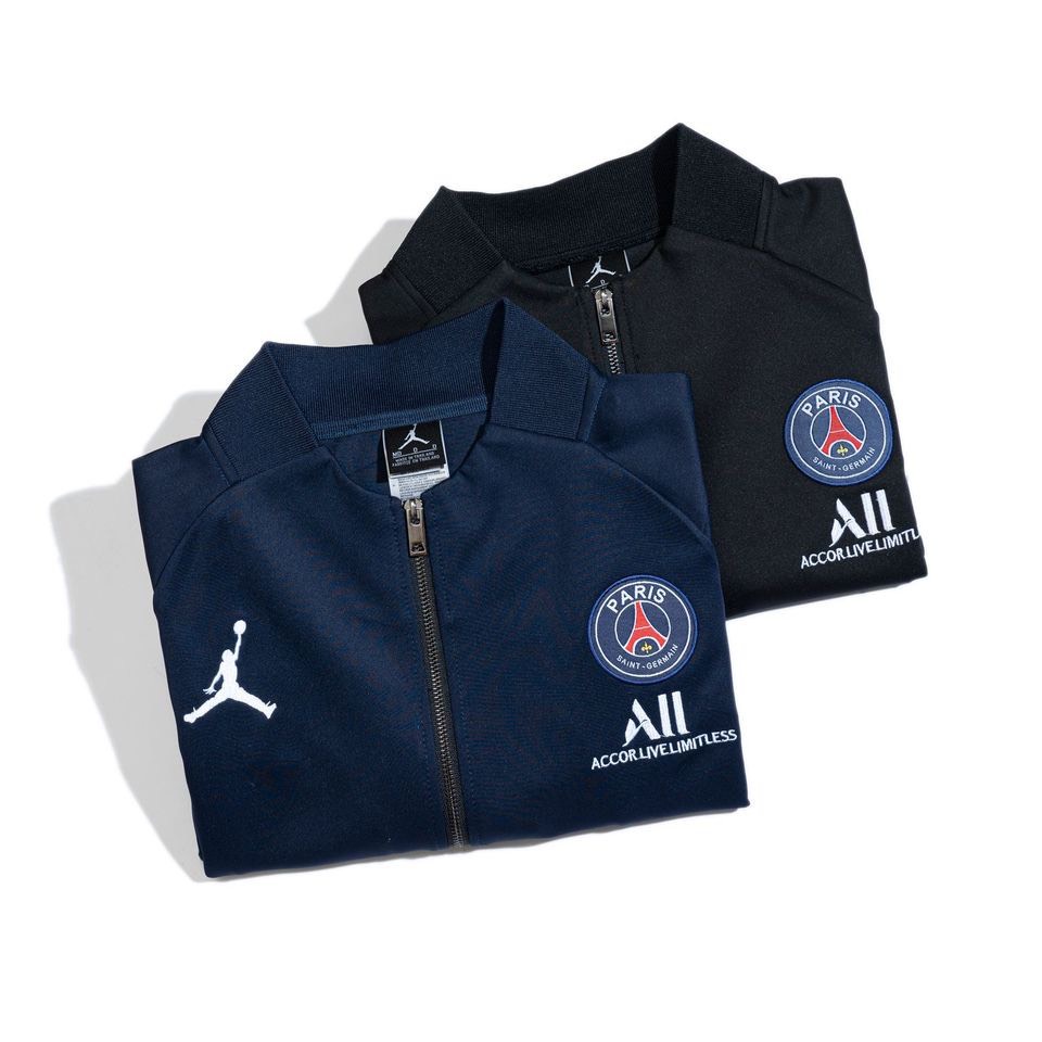 Bộ Áo Khoác Bóng Đá Paris Saint Germain, Áo Khoác Nỉ Cao Cấp PSG Cổ Kéo Màu Xanh Than - Thời Trang Cao Cấp WinMax