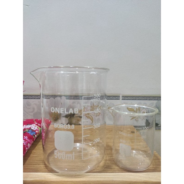 Cốc đốt thấp thành Trung Quốc, cốc thủy tinh có mỏ, chia vạch, becher phòng thí nghiệm hoá học,