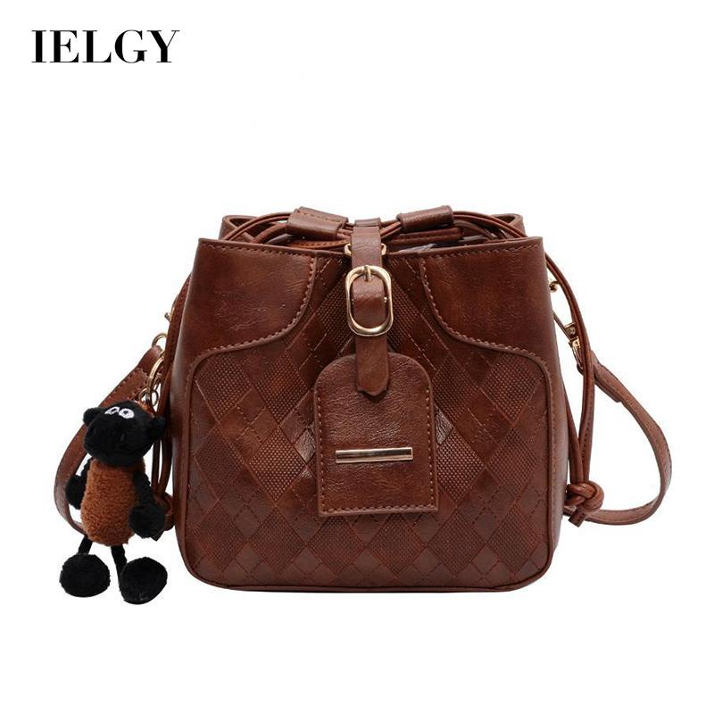 Ielgy Túi Đeo Chéo Nhỏ Phong Cách retro Chất Lượng Cao Kèm Mặt Dây Chuyền Dành Cho Nữ