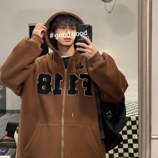 Áo Hoodie Dáng Rộng In Chữ Phong Cách Hàn Quốc Thời Trang Cho Nam