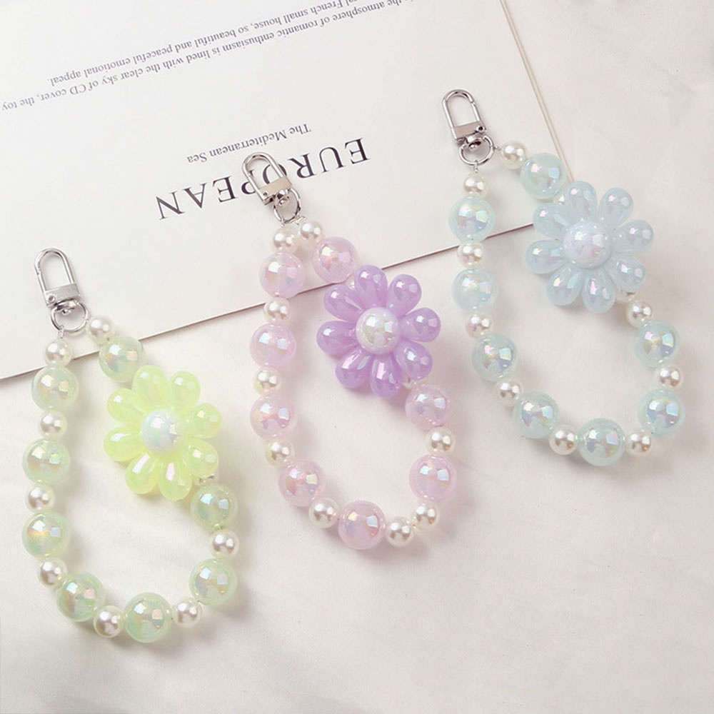 Vỏ Bảo Vệ Hộp Sạc Tai Nghe Không Dây Qipin Đính Hạt Ngọc Trai 5 Màu Họa Tiết Hoa Cúc Dễ Thương Độ