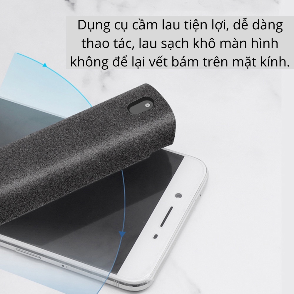 Bộ Vệ Sinh Màn Hình IPhone, IPad, Macbook Lucas All In One Portable Cleaner Có Dung Dịch Diệt Khuẩn Và Cán Lau Siêu Sạch