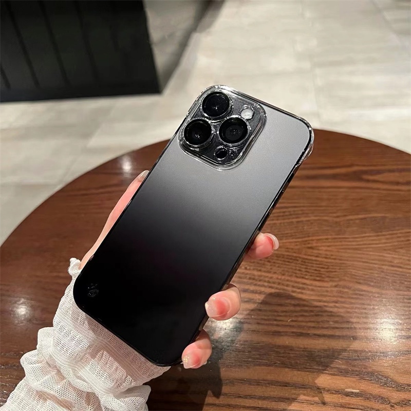 Ốp Điện Thoại PC Cứng Không Viền Chống Bụi Màu Gradient Mẫu Mới Cho Iphone14 13 12 Pro Max Plus