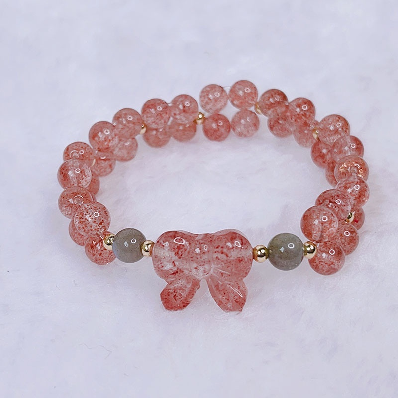 Hàng Mới Về [Hàng Mới Về] Vòng Đeo Tay Công Chúa Đính Pha Lê Chính Hãng Đính Nơ Hình Hoa Đào / Ánh Trăng /