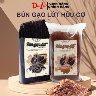Bún gạo lứt đen, Bún gạo lức đỏ hữu cơ DIOLIO 500g ăn kiêng giảm cân thực dưỡng eatclean, ăn kiêng