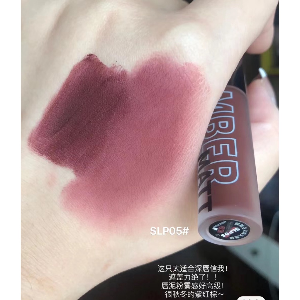 LEEMEMBER Son Kem Lì Hai Đầu Trang Điểm Lâu Trôi Chống Thấm Nước Màu Đen / Nâu / Đỏ / Tằm Thương Hiệu son bóng