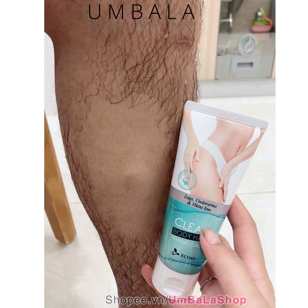 Kem tẩy lông Hàn Quốc Ecosy Clean Body Hair tẩy sạch dễ dùng, không châm chích, dưỡng ẩm da 100ml