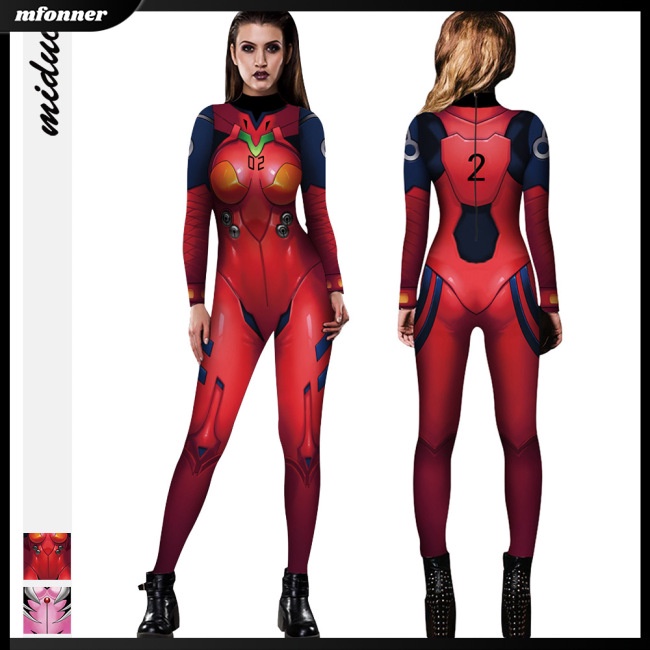 Bộ Áo Liền Quần Dài Tay In Hình Bộ Xương 3d Nhiều Màu Sắc Hóa Trang Halloween