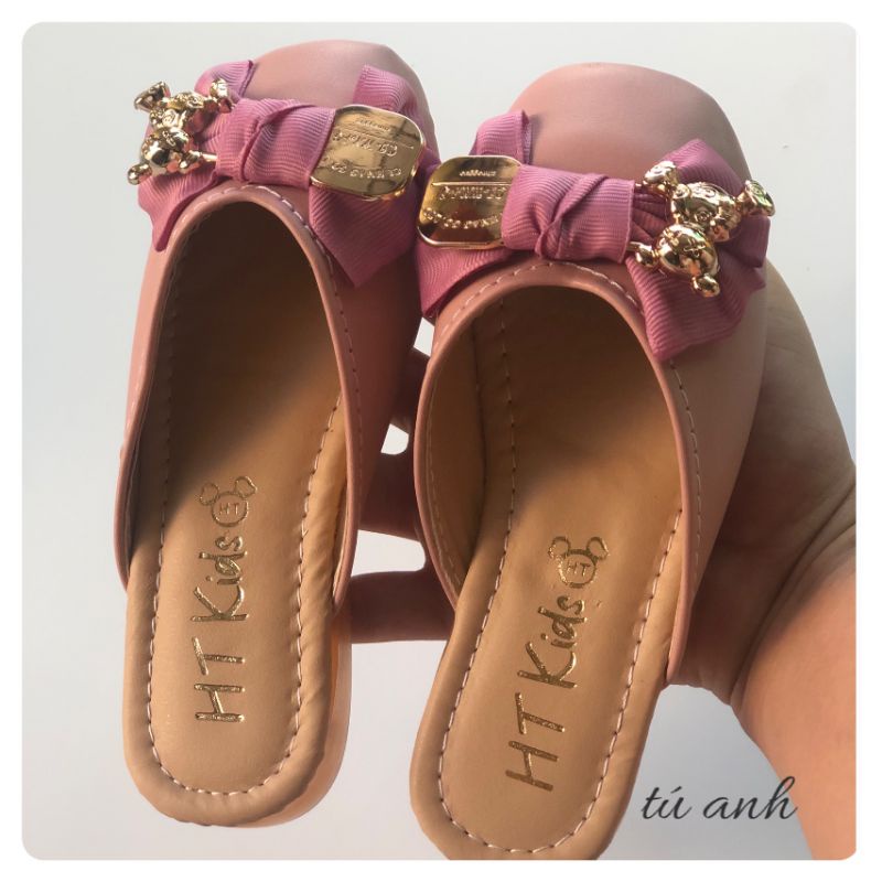 Sục xinh nơ gấu cho bé gái màu hồng cute