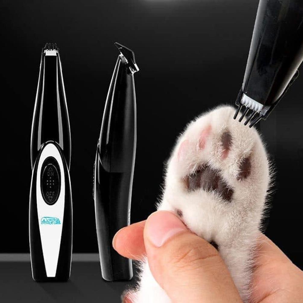 Tông đơ cắt tỉa lông bàn chân cho chó mèo ORGO có cổng sạc USB màu đen