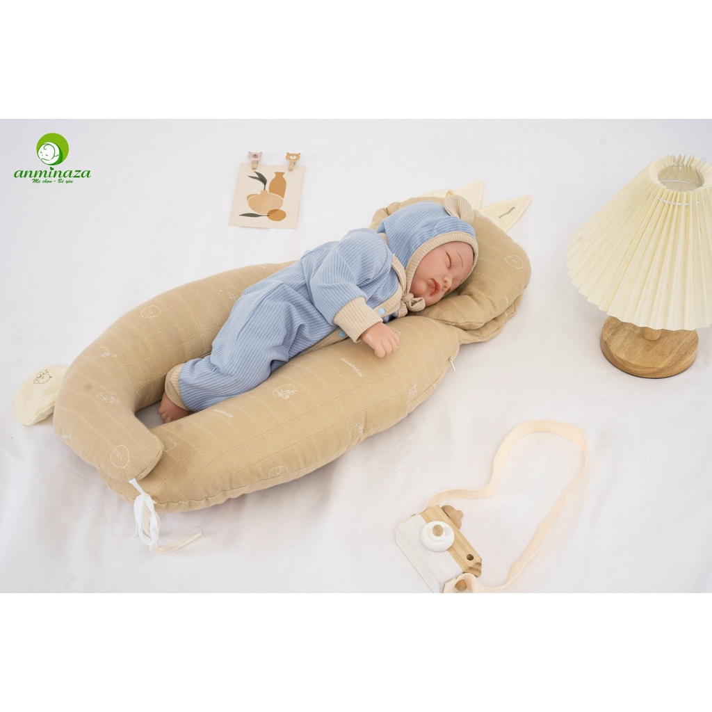 Gối ôm thỏ đa năng sợi tre Anminaza bông Microfiber cao cấp