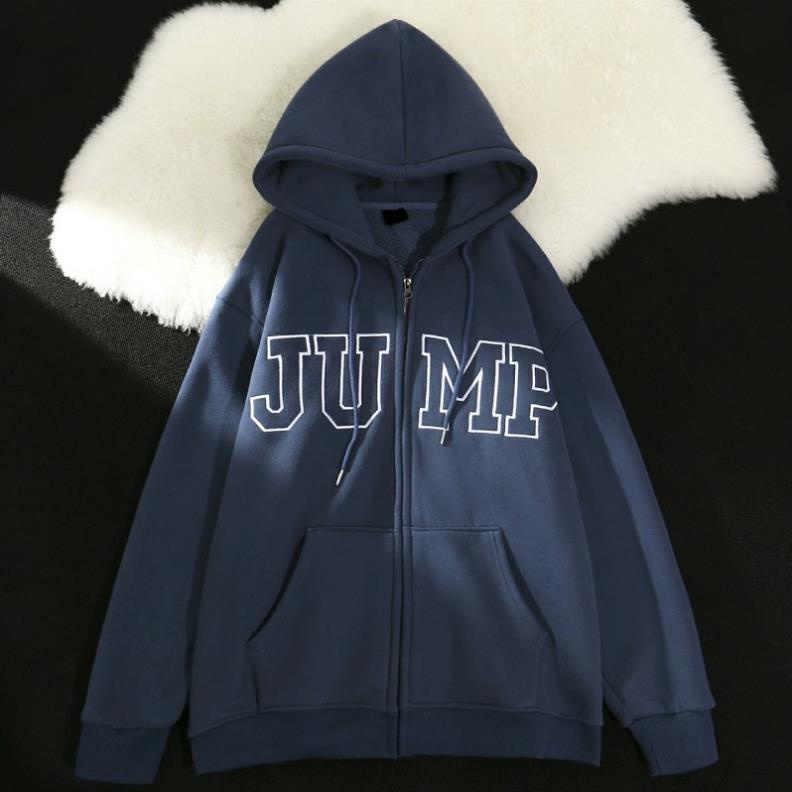 Áo Khoác Hoodie Kéo Khoá In Chữ KANG Unisex From Rộng Chất Nỉ Ngoại nam nữ mặc cực chất