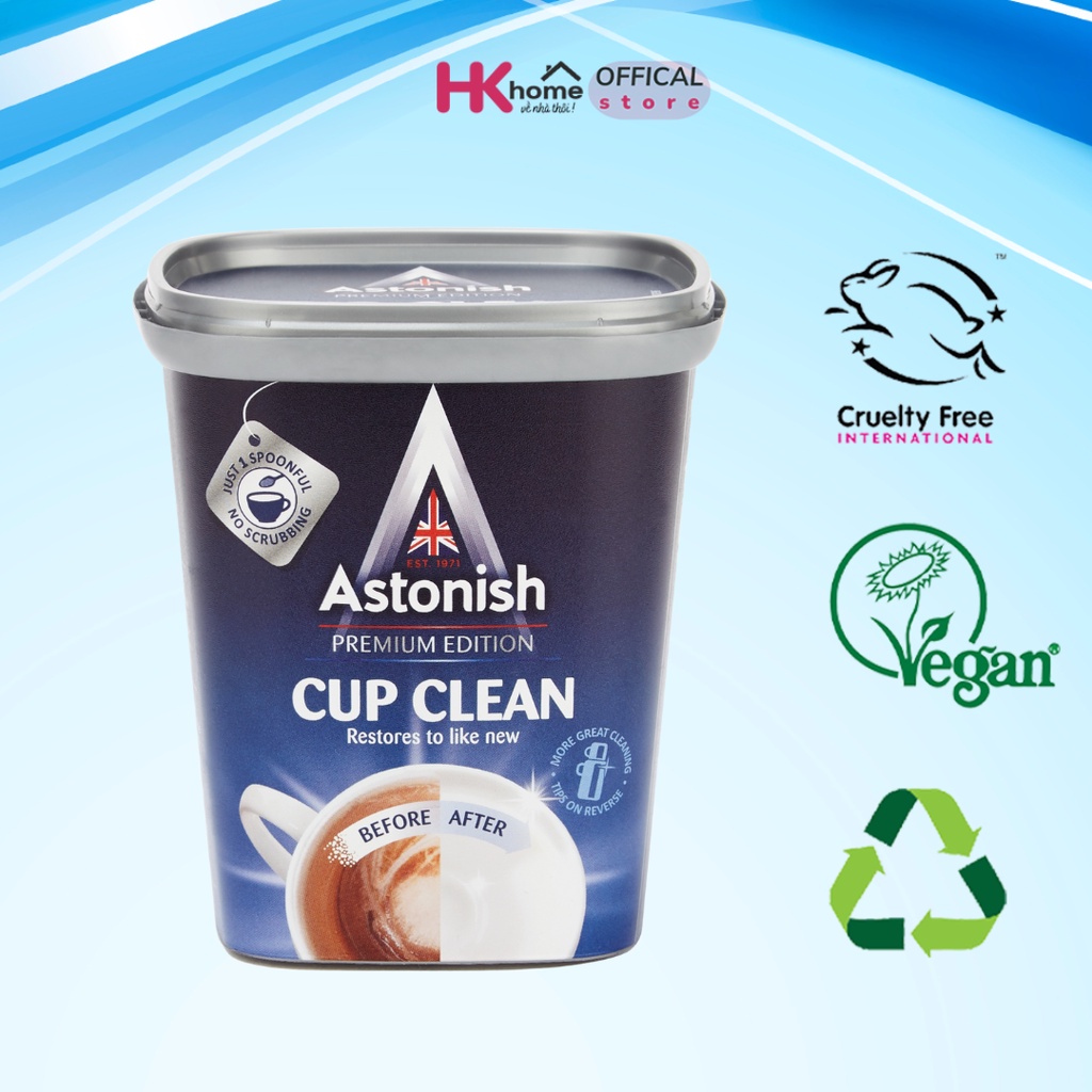 Bột tẩy đa năng Astonish, tẩy rửa sạch sẽ các vết bẩn, vết ố vàng không mùi không độc hại C9630 hộp 350g