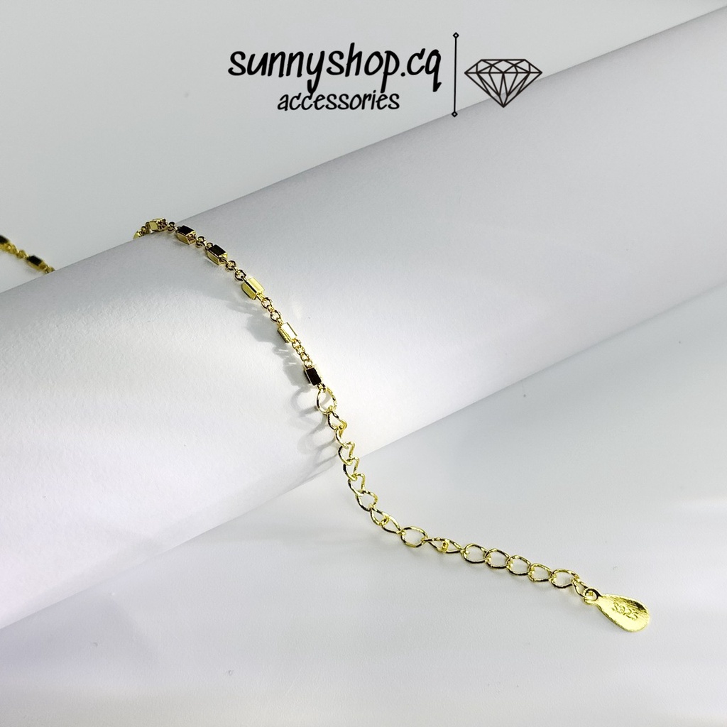 Vòng Tay Mạ Bạc 925 Kiểu Dáng Mắt Xích Đơn Giản Sunny -VT01