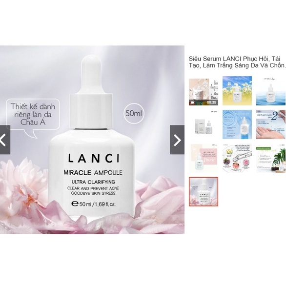 Serum Dưỡng Trắng, Căng Mướt, Chống Lão Hóa Da Lanci Miracle Ampoule Ultra Clarifying Minisize