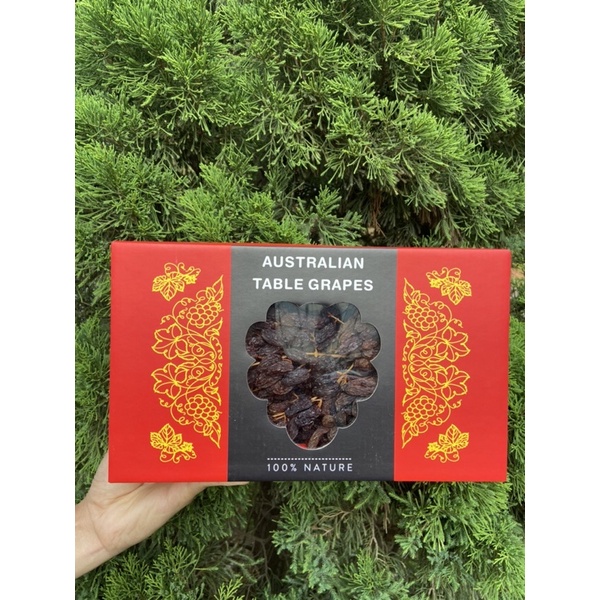 Nho khô nguyên cành nhập khẩu Úc - dòng nho Crimson hộp 500g 1kg đẹp