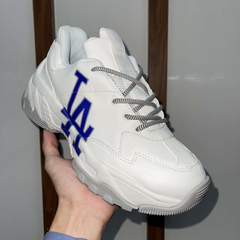 Giày MIB Big Ball Chunky A LA Dodgers, MLB Trắng LA; Fullbox, Full Phụ Kiện
