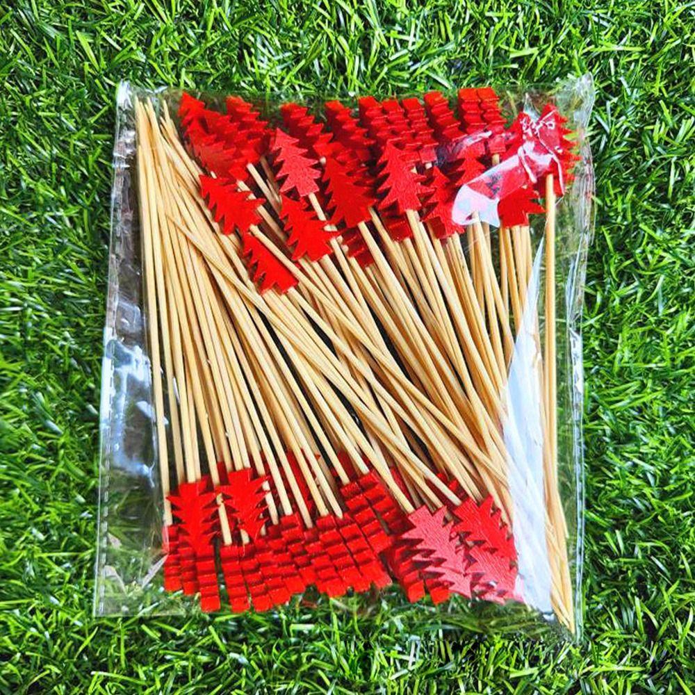 PINEVN Set 50 / 100 Nĩa Ăn Dùng Một Lần Họa Tiết Giáng Sinh