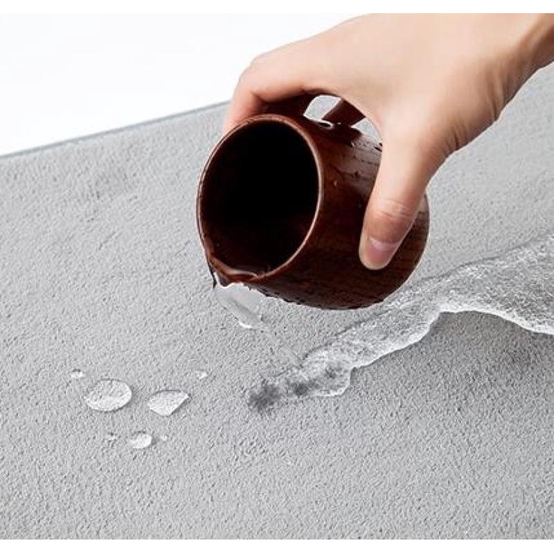Thảm lót sàn Lông Cừu San Hô Chống Trượt Thấm Hút Tốt 50x80cm