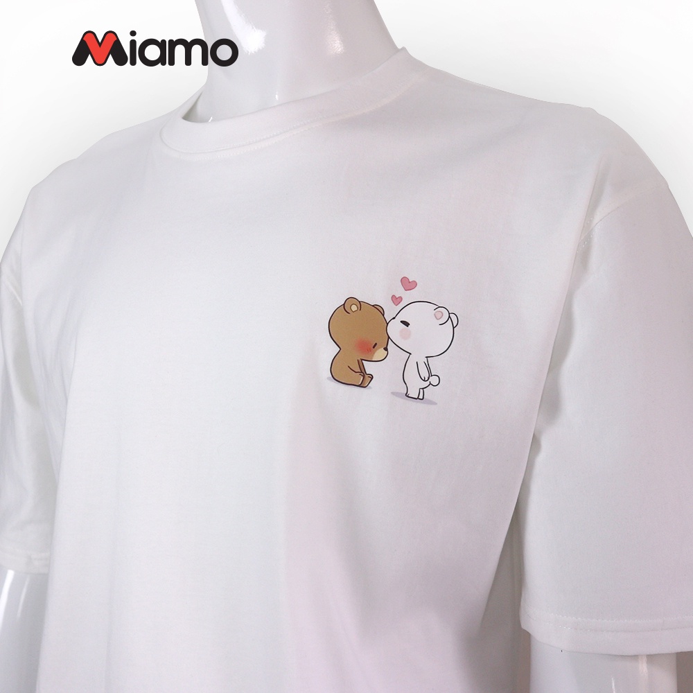 [Freeship] Áo thun tay lỡ Unisex Nam Nữ hình gấu vải cotton cao cấp mịn đẹp thời trang Miamo MO191