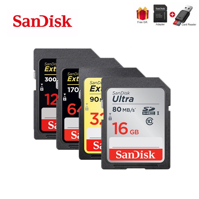 Thẻ Nhớ SDHC / SDXC SDXC 512GB 256GB 128GB 64GB 32G Class10 U1 U3 4K 16G Dành Cho Máy Ảnh