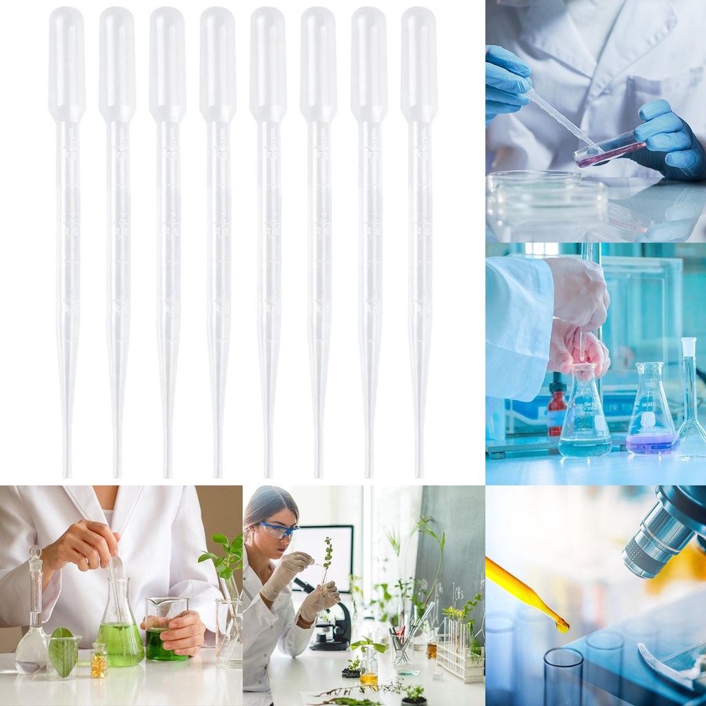 Bộ 100 Ống Nhỏ Giọt 3ml Bằng Nhựa Trong Suốt Dùng Một Lần