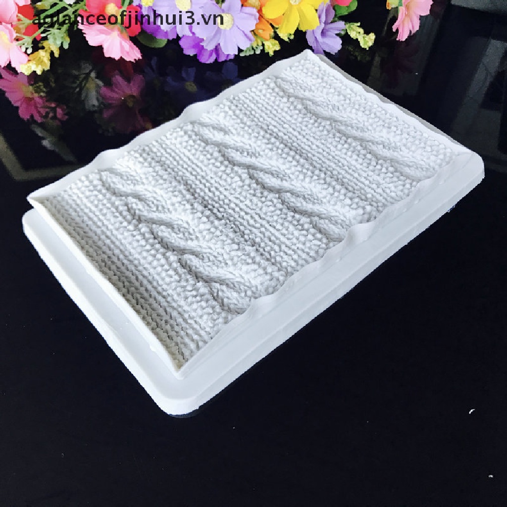 ~ Afhvn ~ Khuôn Silicone Tạo Hình Đan Len Họa Tiết