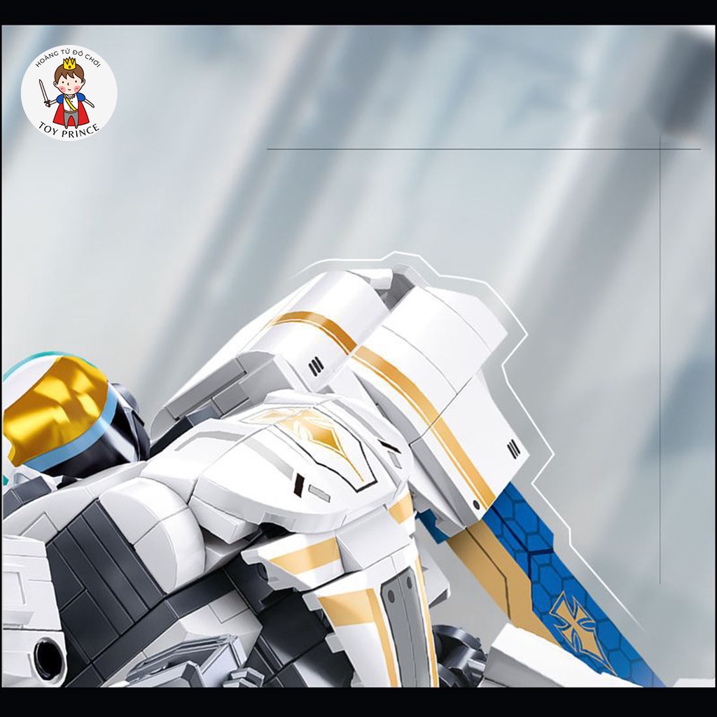 ĐỒ CHƠI LẮP RÁP PHÁT TRIỂN TRÍ TUỆ MÔ HÌNH NHÂN VẬT ARTHUR CỦA ROM TRONG GAME SUPER MECHA CHAMPIONS BANG BANG B1115