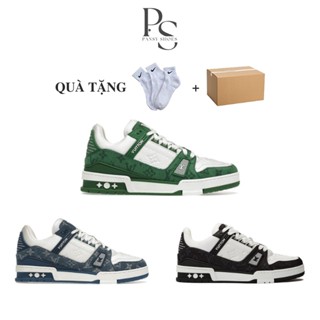 Giày Thể Thao Nam Nữ LV Trainer, Giày Sneaker LV Luôn Vui Tươi 3 Màu Hot Trend 2022 Cực Chất Dễ Phối Đồ Full Box Bill