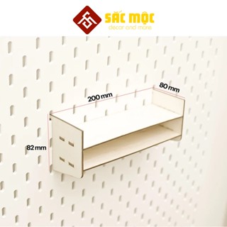 Phụ Kiện Bảng Pegboard Style IKEA #19 - Kệ Treo 2 Tầng Cho Bảng Lỗ Pegboard