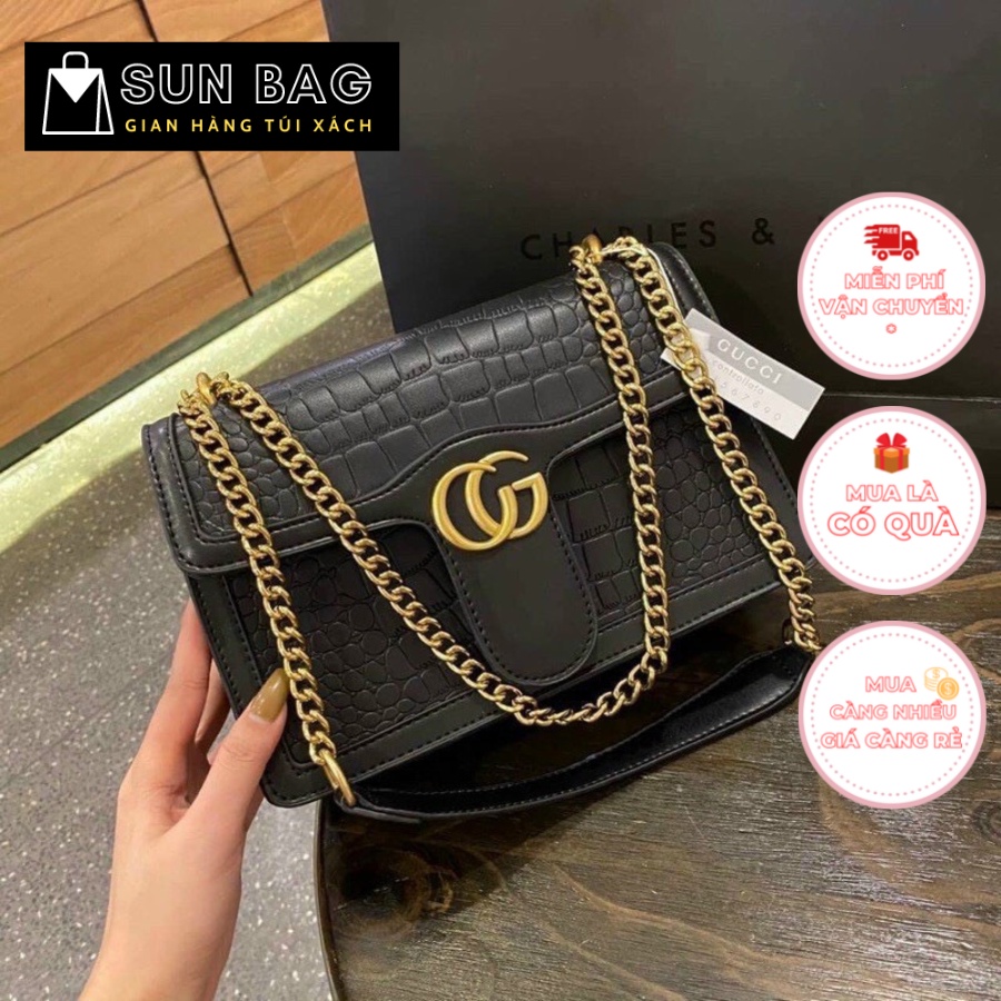 Túi xách nữ đeo chéo, đeo vai Sun, dùng đi chơi, đi học, đi làm, chất da đẹp, thời trang cao cấp size 24cm SB331