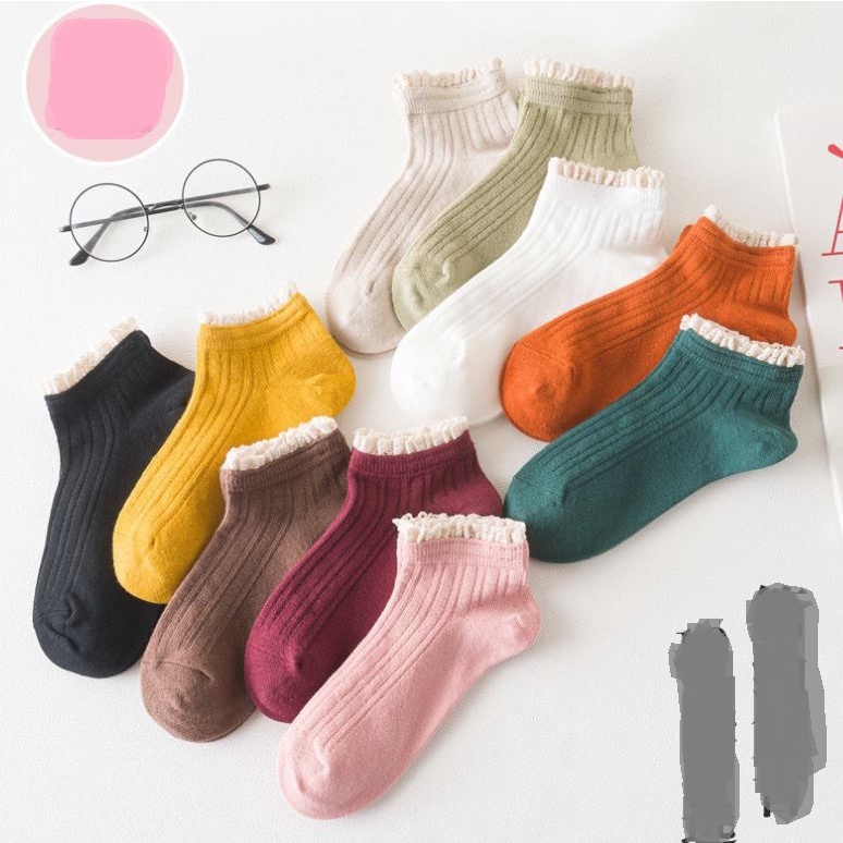 Set 10 Đôi Tất Vớ Nữ PAM Giày Việt - Chất Lượng Việt Nhiều Màu Sắc Cổ Bèo Thấm Hút Mồ Hôi Vải Cotton