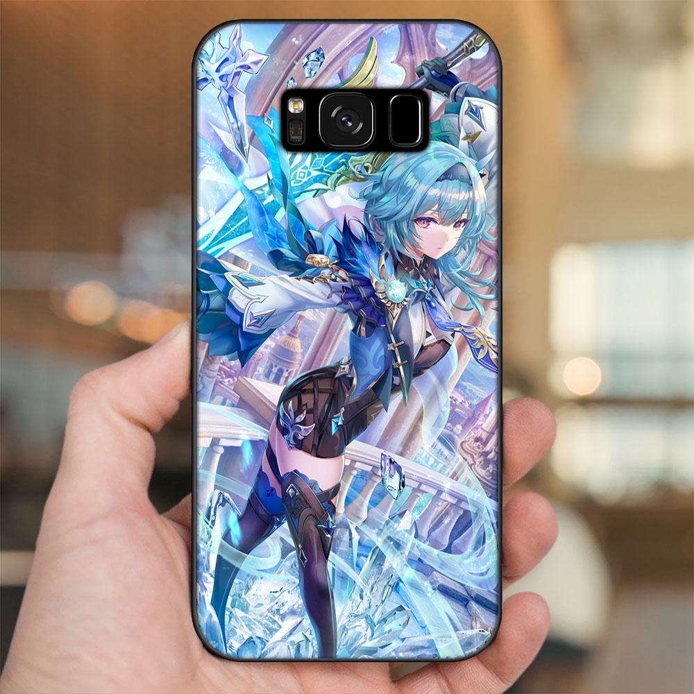 Ốp lưng Samsung S8, S8 Plus viền đen in hình Eula Genshin Impact