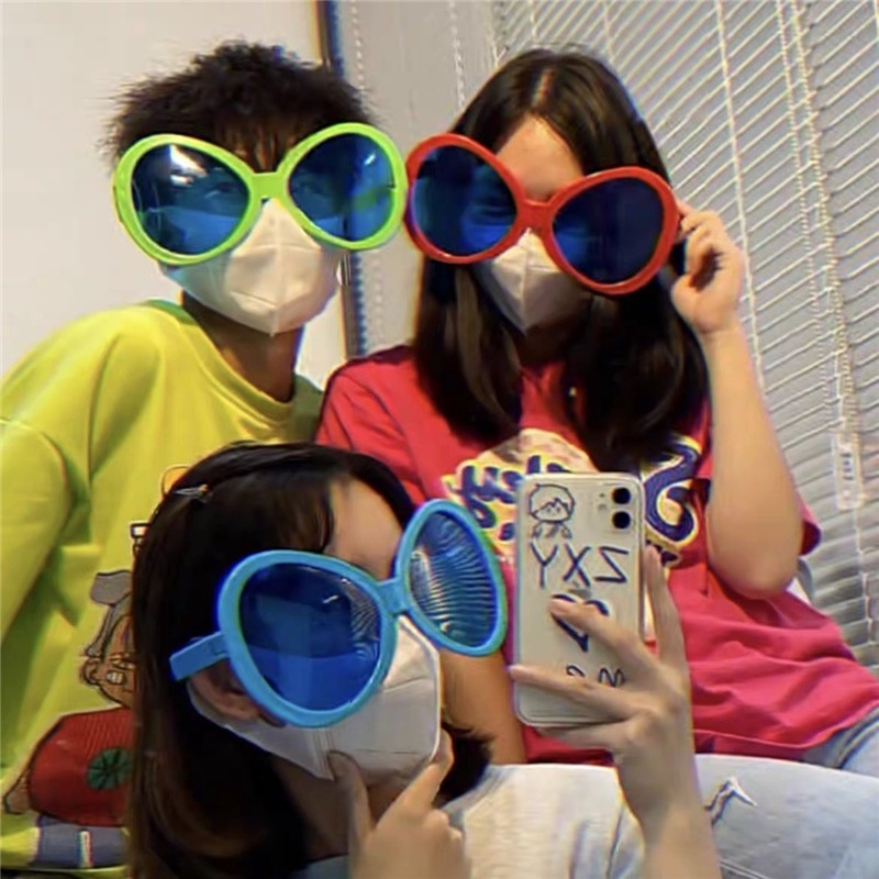 Kính Mát Oversized Nhiều Màu Dễ Thương Vui Nhộn Cho Nam Và Nữ