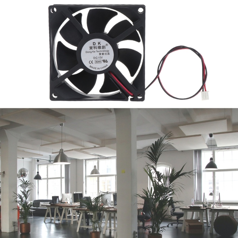 Quạt Tản Nhiệt CPU 80Mmx80Mmx25Mm Cho DC 5V 12V 24V 2-Pin