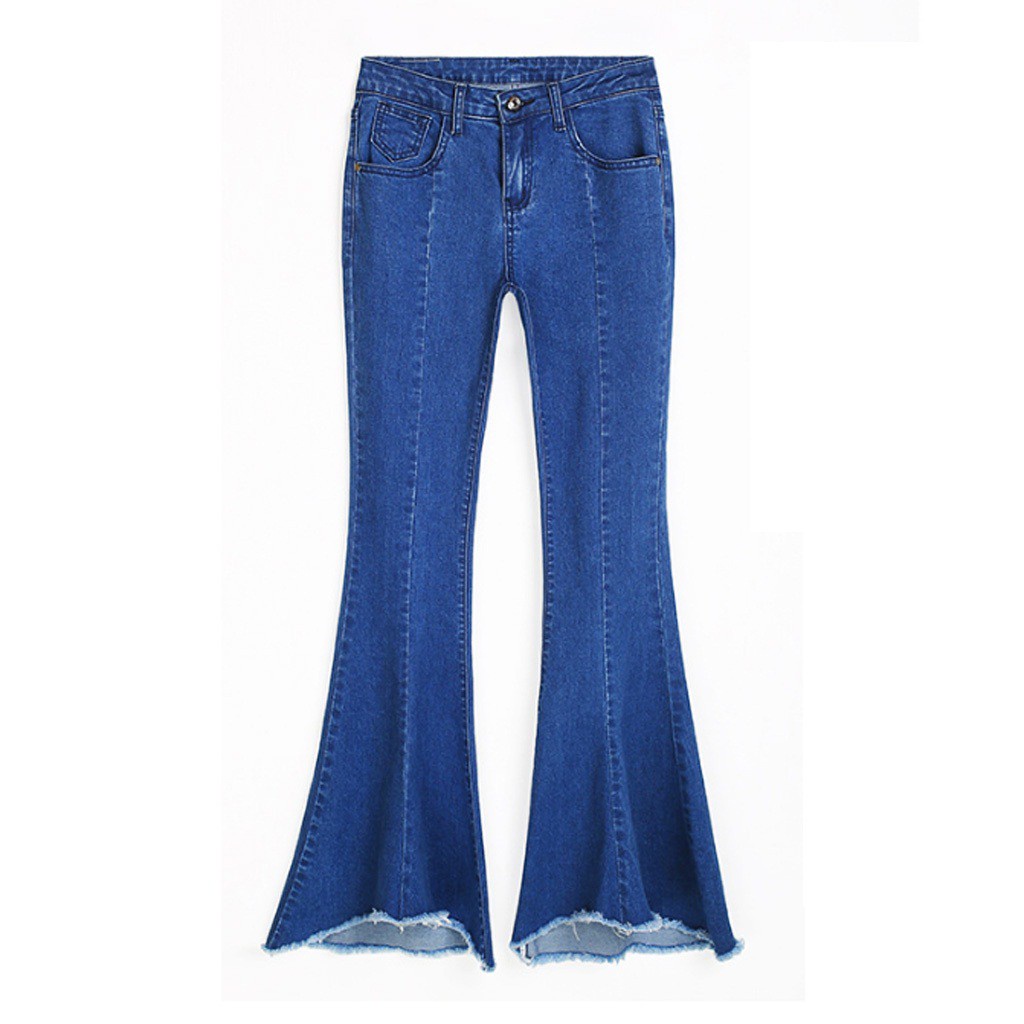 [Ảnh Thật] Quần jean nữ ống loe co giãn QJ-022i
